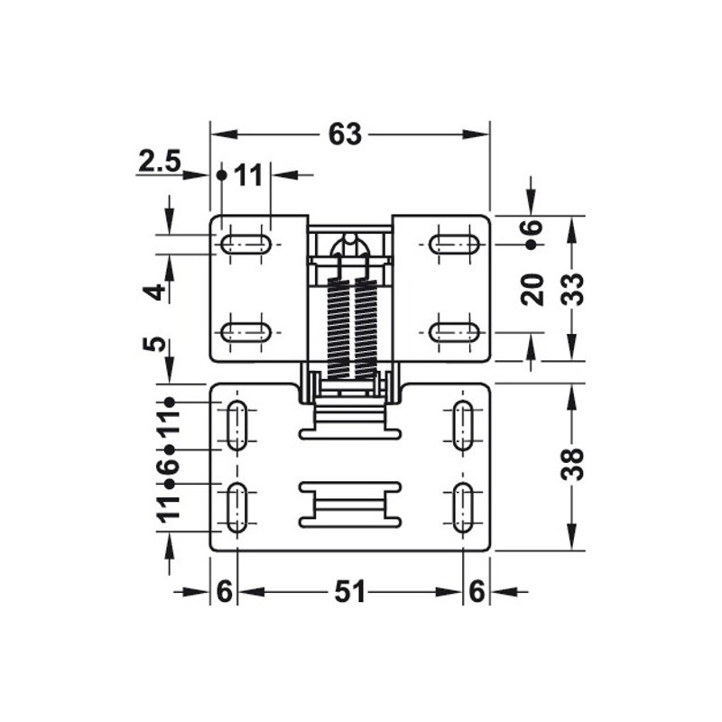 Hafele Swing Up Flap Hinge For Mounting With Panel Opening