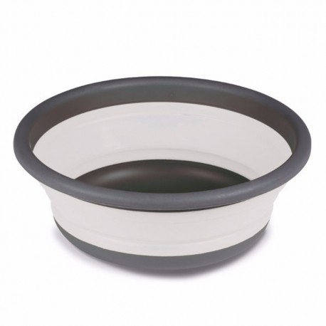 Large Collapsible Round Washing Up Bowl - Grey - Caravan Stuff 4 U