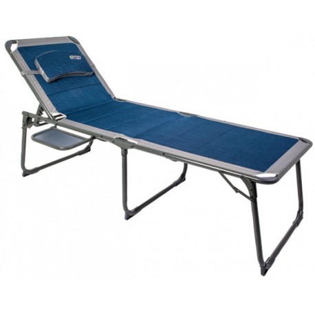 Quest Elite Ragley Pro Range Padded Sun Lounger and Camp Bed with Side ...